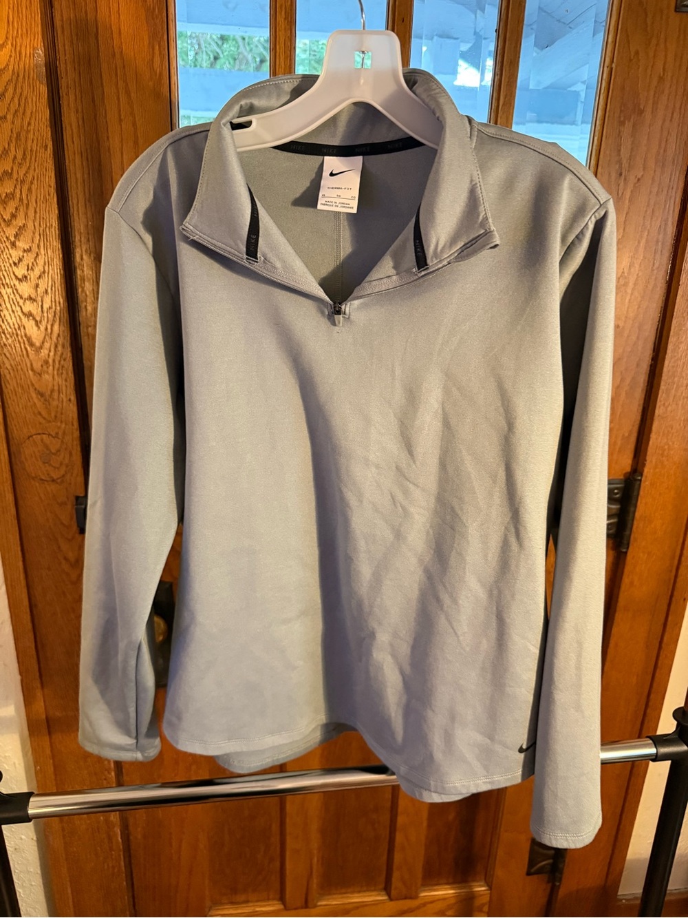 Nike Gray Therma-FIT Quarter-Zip Pullover